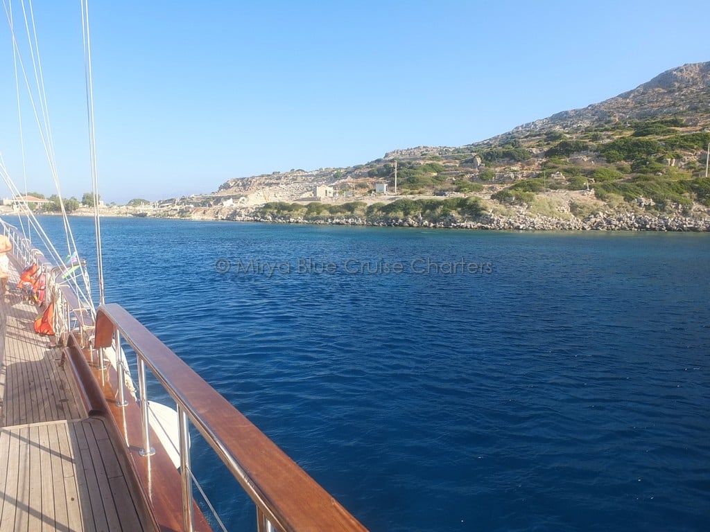 View of Knidos from a Turkish gulet