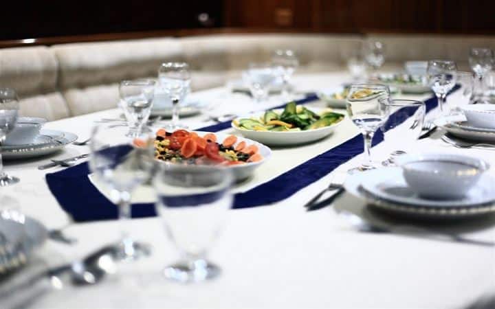 dining time in Caferoglu 7 yacht