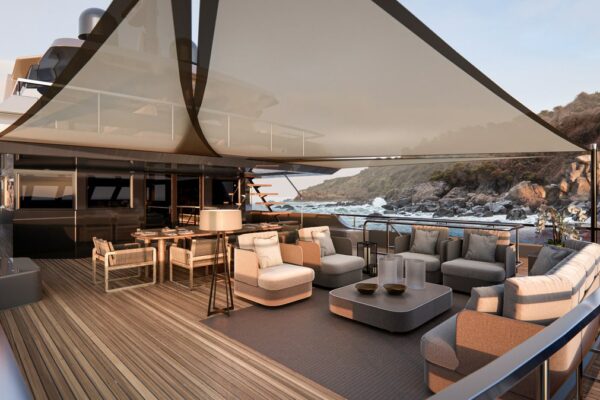 Illusion II yacht upper deck area
